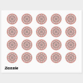 Stickers Peach Mandala (Design 2) (Feuille)