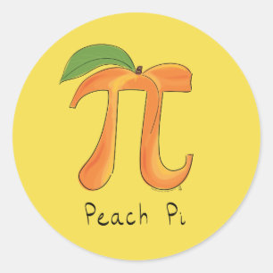 Stickers Peach Pi Cute Math Pi Day