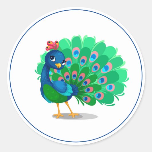 Stickers Peacock (Devant)