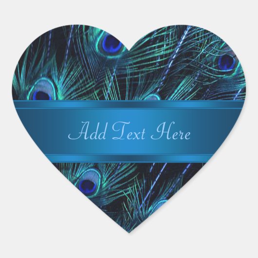Stickers Peacock Blue Elegant (Devant)