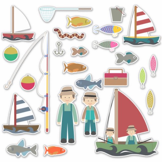 Stickers pêche (Devant)
