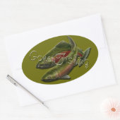 Stickers pêche Coho Saumon Art Stickers (Enveloppe)