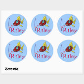 stickers pêche pour Riley (Feuille)