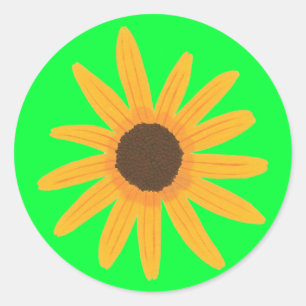 Stickers Peinture de tournesol orange jaune