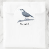 Stickers Peinture d'Oiseau Nuthatch à poitrine bla (Sac)