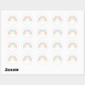 Stickers Peinture rose arc-en-ciel (Feuille)