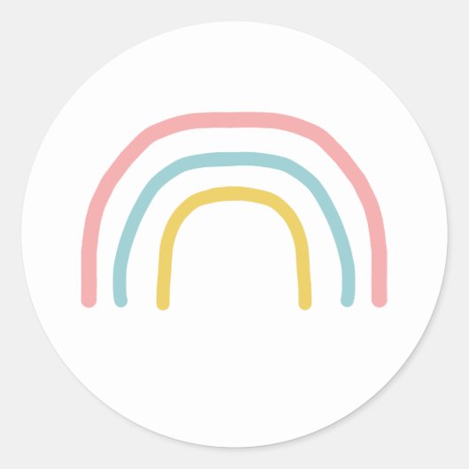 Stickers Peinture rose arc-en-ciel (Devant)