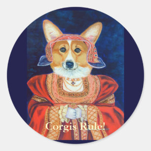 Stickers Pembroke Welsh Corgi Queen