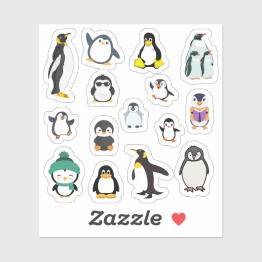Stickers Penguin (Feuille)