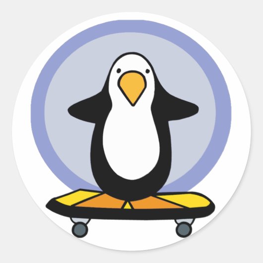 stickers Penguin Skateboard (Devant)