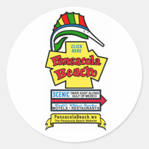 Stickers Pensacola Beach SIGNE 3"