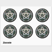 Stickers Pentacle Argent (Feuille)