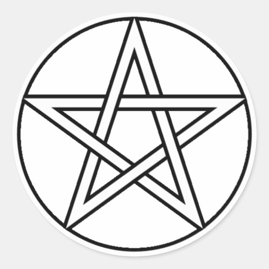 Stickers Pentacle blanc transparent (Devant)