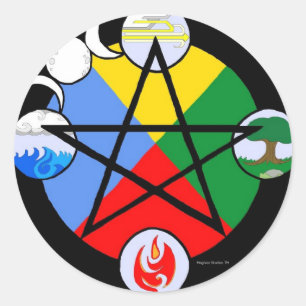 Stickers Pentagramme élémentaire