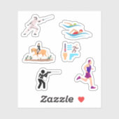 Stickers Pentathlon moderne (Feuille)
