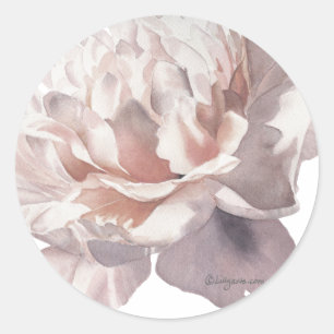 Stickers Peony rose Mariage Personnalisé