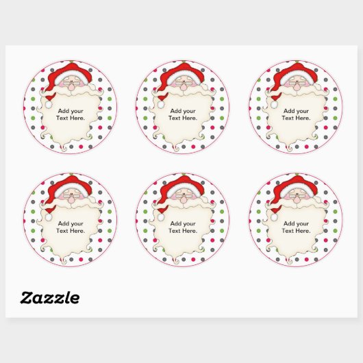 Stickers père Noël Cupcake Toppers (Feuille)
