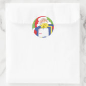 Stickers Père Noël de Noël. Personnalisez. (Sac)