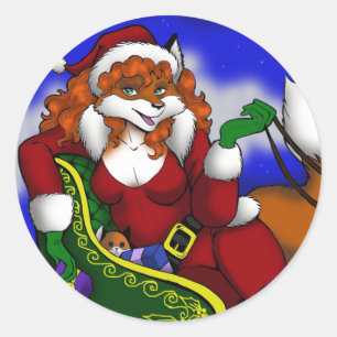 Stickers père Noël Fox