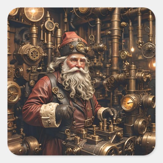 Stickers Père Noël Steampunk (Devant)