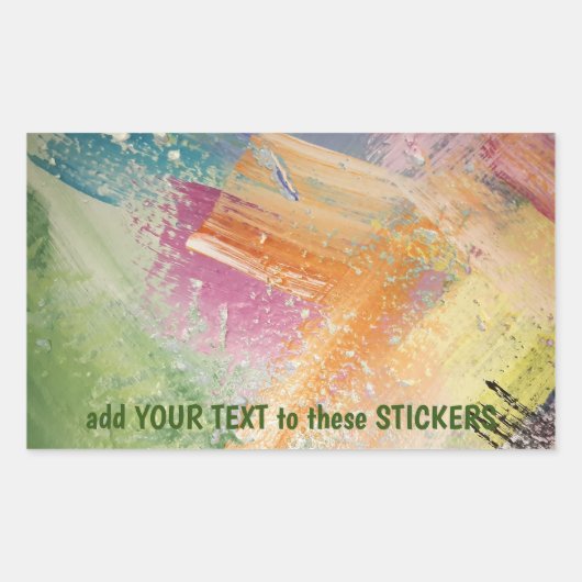 Stickers personnalisables avec Art Texture colorée (Devant)