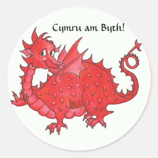 Stickers personnalisables avec un mignon dragon ro (Devant)