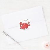 Stickers personnalisables avec un mignon dragon ro (Enveloppe)