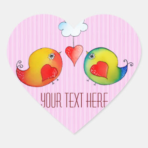 Stickers personnalisables Inséparables de Whimsica