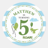 Stickers Personnalisé Dino Anniversaire (Devant)