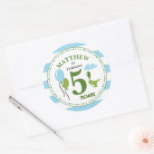 Stickers Personnalisé Dino Anniversaire (Enveloppe)
