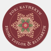 Stickers personnalisées Holly Star Red (Devant)