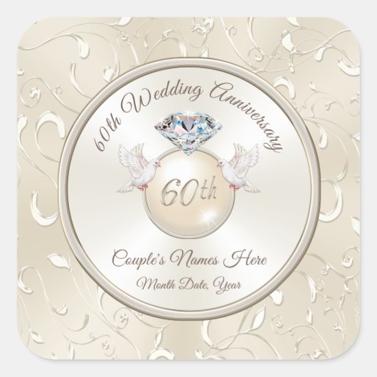 Stickers personnalisés 60e anniversaire Votre text (Devant)