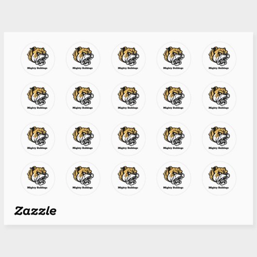 Stickers Personnalisés Bulldogs (Feuille)