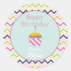 Stickers personnalisés Confetti Chevron