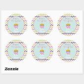 Stickers personnalisés Confetti Chevron (Feuille)