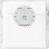 Stickers personnalisés Confetti Chevron (Sac)