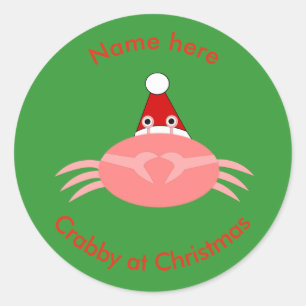 Stickers personnalisés Crabe de Noël
