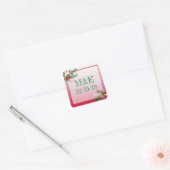 Stickers personnalisés de mariage d'hiver rouge (Enveloppe)