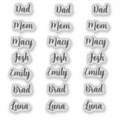 Stickers personnalisés de nom personnalisé (Devant)