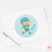 Stickers Personnalisés de Patinage à rouleaux mign (Enveloppe)