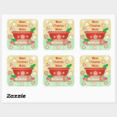 Stickers personnalisés de pâtisserie de Noël (Feuille)