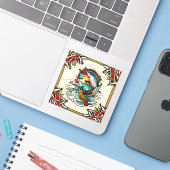 Stickers personnalisés en vinyle découpés sur mesu (Ordinateur portable avec iPhone)