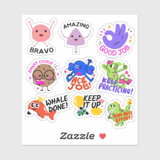 Stickers personnalisés en vinyle découpés sur mesu (Feuille)