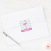 Stickers personnalisés Flamant rose rose (Enveloppe)
