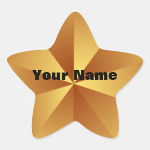 Stickers personnalisés Gold Star