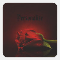 Stickers personnalisés gothiques Bloody Red Rose