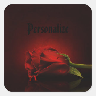 Stickers personnalisés gothiques Bloody Red Rose