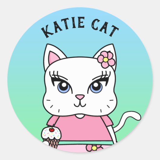 Stickers personnalisés Katie Cat (Devant)