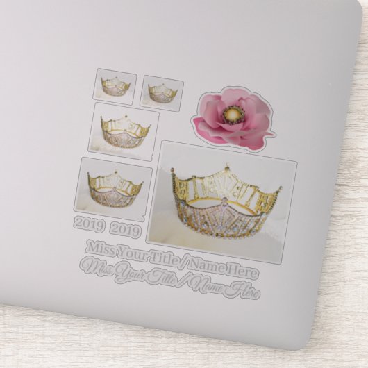 Stickers personnalisés Miss America Crown (Détail)