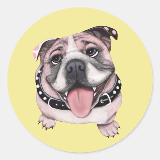 Stickers personnalisés Pink Bulldog (Devant)